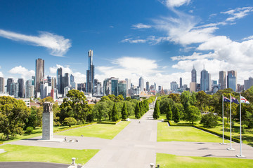 Obraz premium Widok na Melbourne CBD