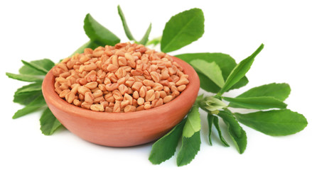 Fenugreek leaves with seeds
