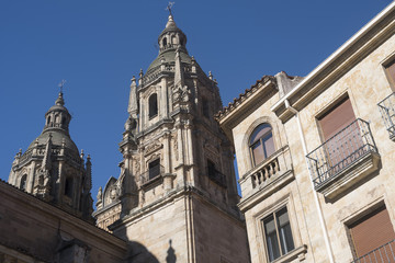 Fototapeta na wymiar Salamanca (Spain): historic church of Clerecia