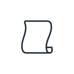 document, paper, blank web thin line icon on white background;