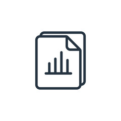 document, paper, blank web thin line icon on white background;