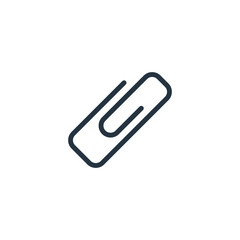 Obraz premium attach, clip, clinch web thin line icon on white background; mi