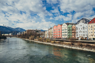 Fototapeta premium innsbruck austria alps background travel