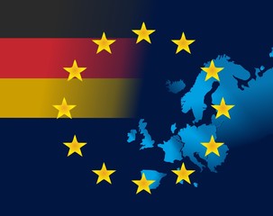 EU and flag of Germany