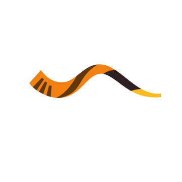 Jewish horn shofar icon