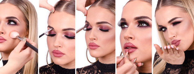 Step by step and see every part of the face makeup