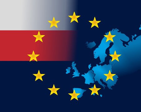 EU and flag of Poland