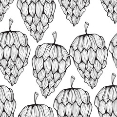 Fototapeta premium Vector Seamless Pattern with Funky Cones