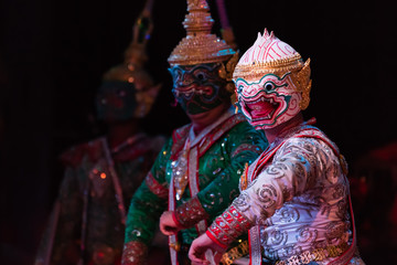 thai traditional mask dance (Khon Performance