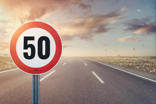 Speed Limit Road Sign