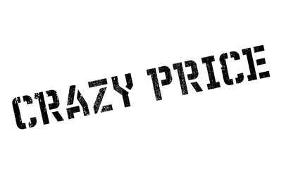 Crazy Price rubber stamp. Grunge design with dust scratches. Effects can be easily removed for a clean, crisp look. Color is easily changed.