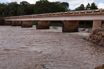 GUARAPUAVA, PARANA, BRAZIL - JANUARY 01, 2016: Bridge and the Jo