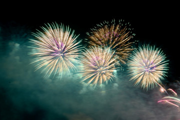 firework background with free space for text