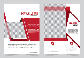 Red Brochure template flyer design