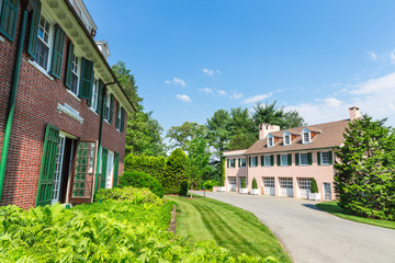 Rural view of village in summer day.