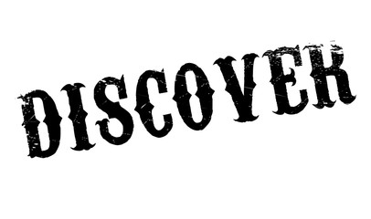 Discover rubber stamp. Grunge design with dust scratches. Effects can be easily removed for a clean, crisp look. Color is easily changed.