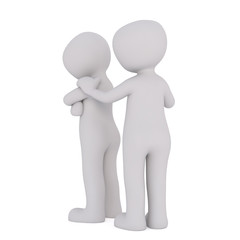 3d man comforting his friend or wife