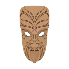 Maori wooden mask