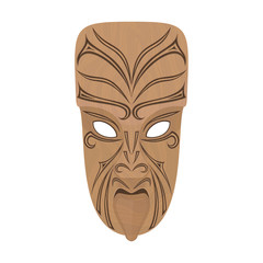 Maori wooden mask