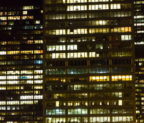 Fototapeta na wymiar Night cityscape of skyscraper.
