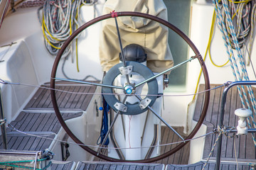 Sailboat steering wheel
