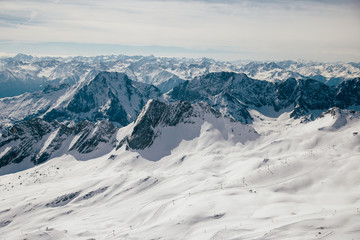 Fototapeta na wymiar mountain germany landscape peak snow