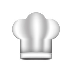 realistic silhouette of chefs hat shading vector illustration