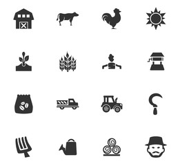 agriculture icon set