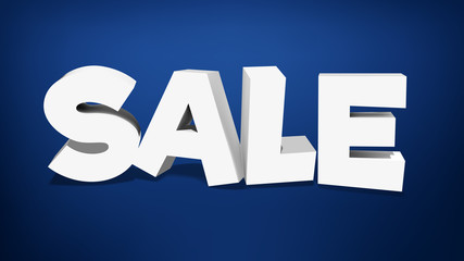 Vector sale inscription in 3d realistic style