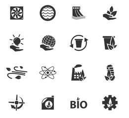 alternative energy icon set