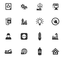 alternative energy icon set