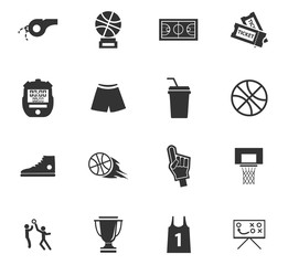 basketball icon set