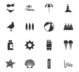 Fototapeta premium beach icon set
