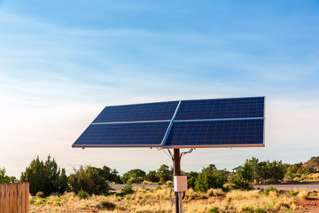 Blue solar panels.
