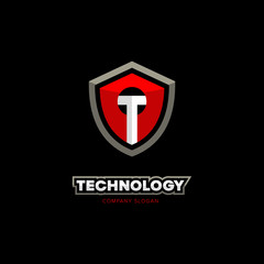 Technology logo icon .