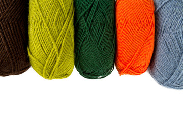 colorful wool yarn rolls