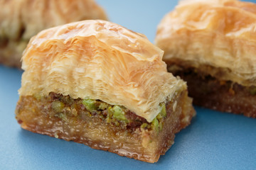 Baklava with pistachios and walnuts