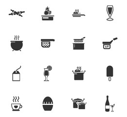 food and kitchen icon set