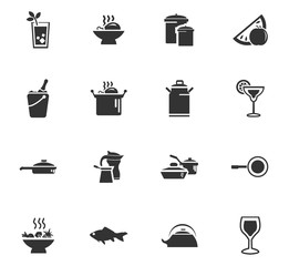 food and kitchen icon set