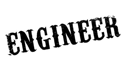 Engineer rubber stamp. Grunge design with dust scratches. Effects can be easily removed for a clean, crisp look. Color is easily changed.