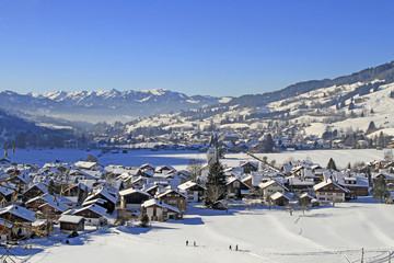 Bad Oberdorf - Bad Hindelang - Allgäu - Winter - Panorama