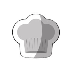 dotted sticker of chefs hat shading and wide vector illustration