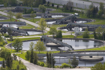 Clarification Plant - Waste water treatment, View from above