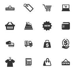 shop icon set