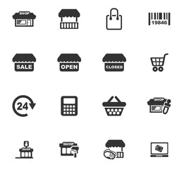shop icon set