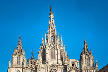 Fototapeta na wymiar Cathedral de Barcelona in Spain