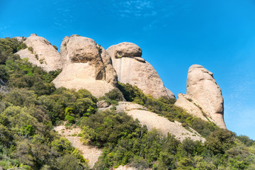 Fototapeta na wymiar Landscape of mountain Montserrat