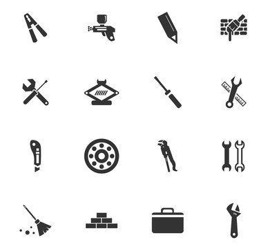 work tools icon set