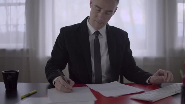 Man working at his desk