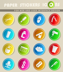 barbershop icon set